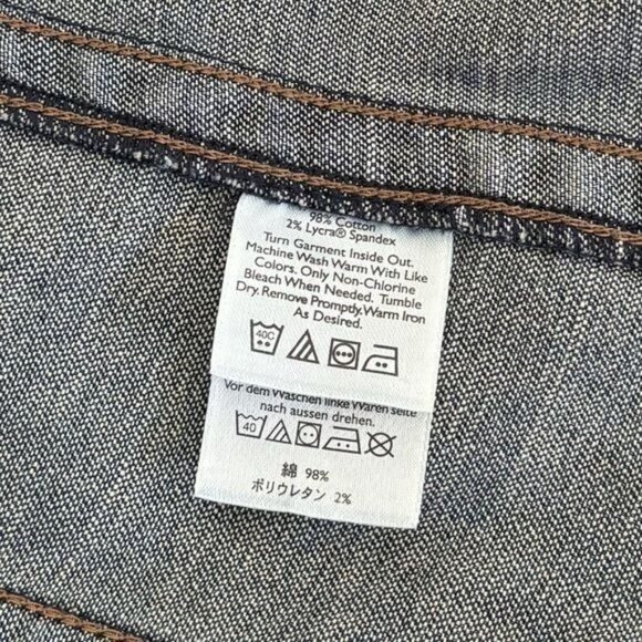 Eddie Bauer Blazer XL Denim VTG Button Up Pockets Slit Boho Streetwear Cowgirl - Picture 4 of 12